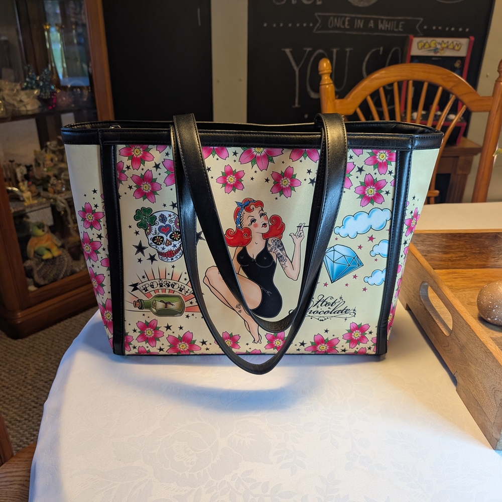 Hot Chocolate Design Retro PinupTote Bag - Picture 4 of 8